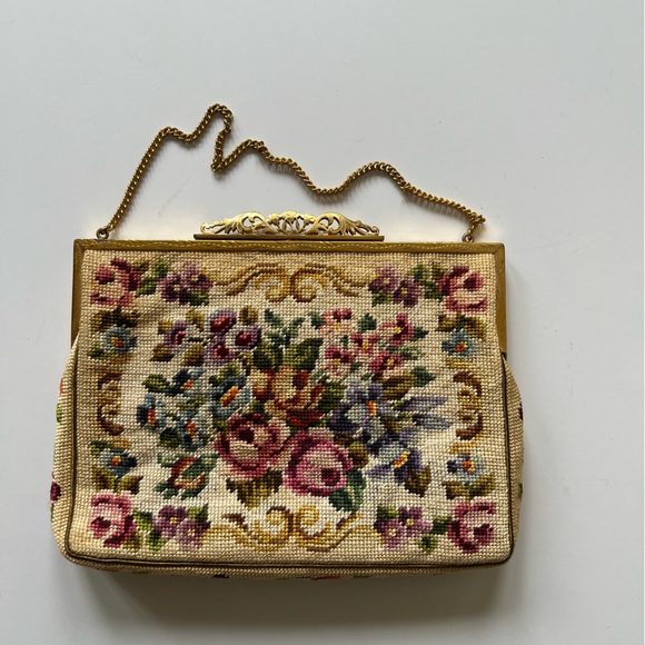 Vintage needlepoint clutch - Picture 1 of 1